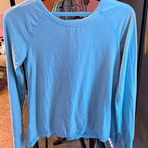 Light Blue Long sleeve Workout Shirt